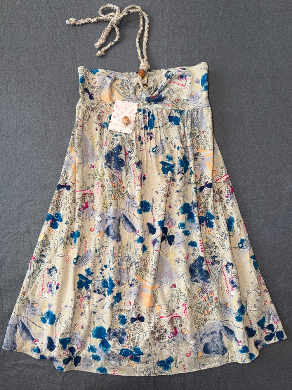 Free People Sweet Lorranis Dress Size 4 NWT Floral Boho Halter